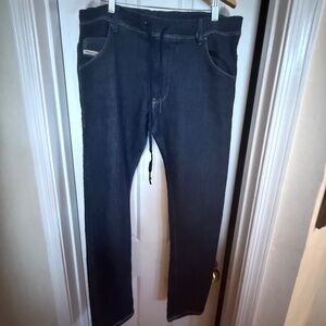 Diesel  Mens  Krooley Blue Drawstring Tapered  Stretch Jogg Jeans  SZ 37